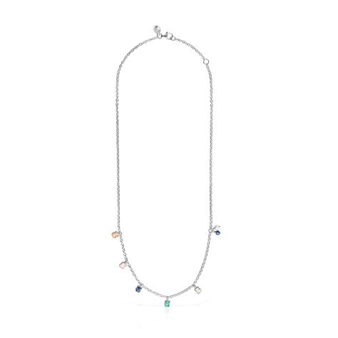 Collar Tous Mini Color de Plata con Gemas y Perla-1