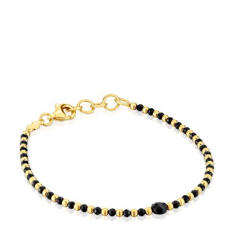 Pulsera bolas con baño de oro 18 kt sobre plata-0