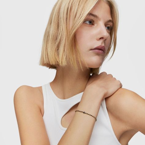 Pulsera bolas con baño de oro 18 kt sobre plata-3