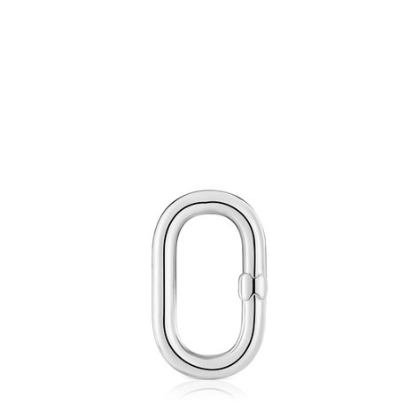 Anilla mediana de plata Hold Oval-0