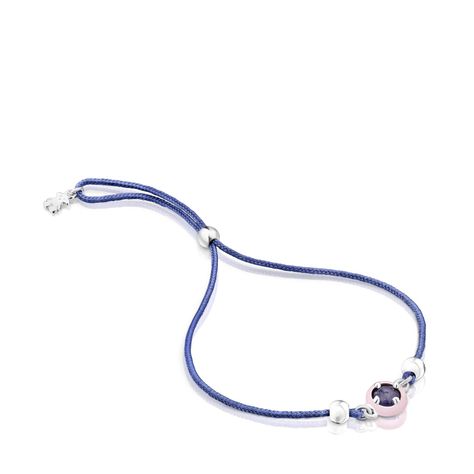 Pulsera de cordón azul con lapislázuli Vibrant Colors Tous-0