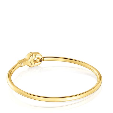 Pulsera esclava con baño de oro 18 kt sobre plata-2
