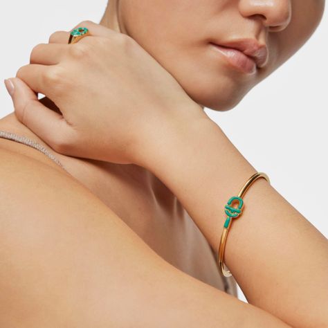 Pulsera esclava con baño de oro 18 kt sobre plata-3