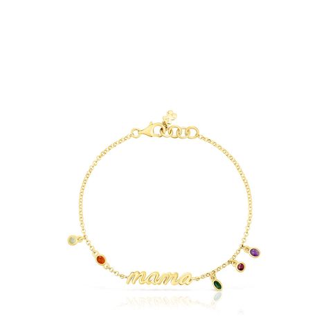 Pulsera Mama de plata vermeil y gemas TOUS Mama-1