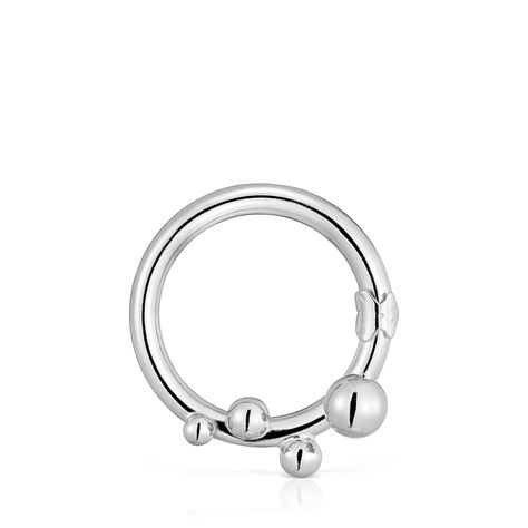 Anilla grande de plata y detalles Hold-0