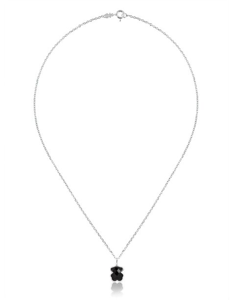 Collar Color de Plata y Ónix Tous-0
