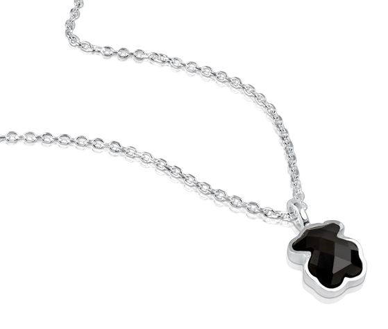 Collar Color de Plata y Ónix Tous-2