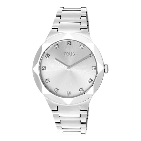 Reloj analógico con brazalete de acero Karat Round-0
