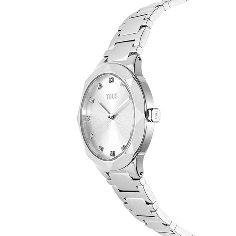Reloj analógico con brazalete de acero Karat Round-1