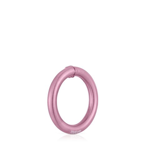 Anilla mediana de plata en color rosa Hold-2