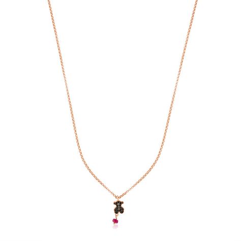 Collar Motif de Plata Vermeil rosa Tous-0