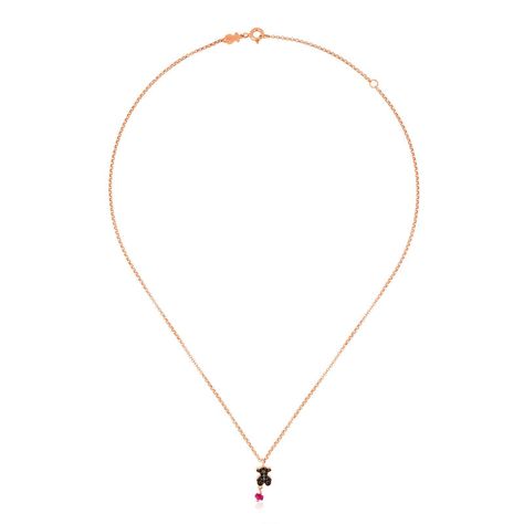 Collar Motif de Plata Vermeil rosa Tous-1
