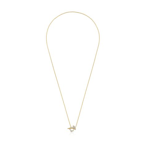 Collar corto oso de oro y diamantes I-Bear-1