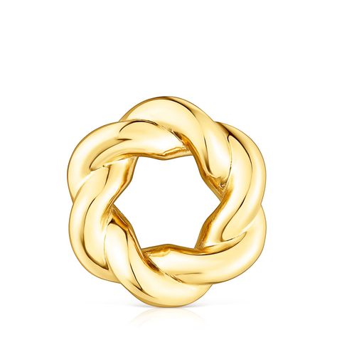 Colgante donut de plata vermeil Twisted Tous-0