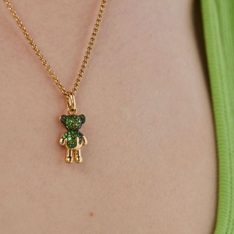 Colgante plata vermeil y cromodiópsido Teddy Bear Tous-4