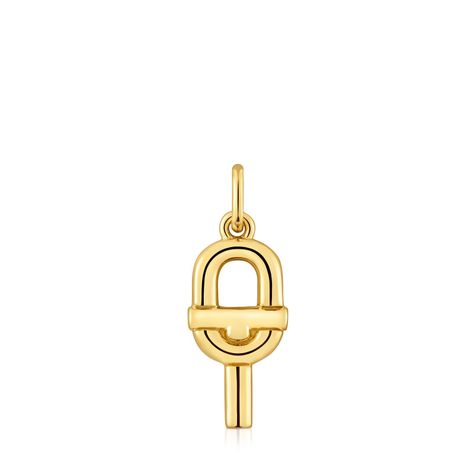 Colgante pequeño con baño de oro 18 kt sobre plata TOUS MANIFESTO-0