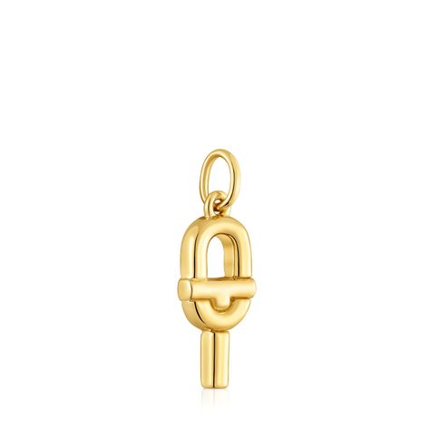 Colgante pequeño con baño de oro 18 kt sobre plata TOUS MANIFESTO-1