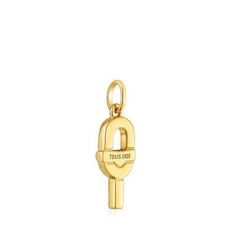 Colgante pequeño con baño de oro 18 kt sobre plata TOUS MANIFESTO-2