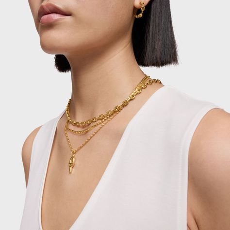 Colgante pequeño con baño de oro 18 kt sobre plata TOUS MANIFESTO-4