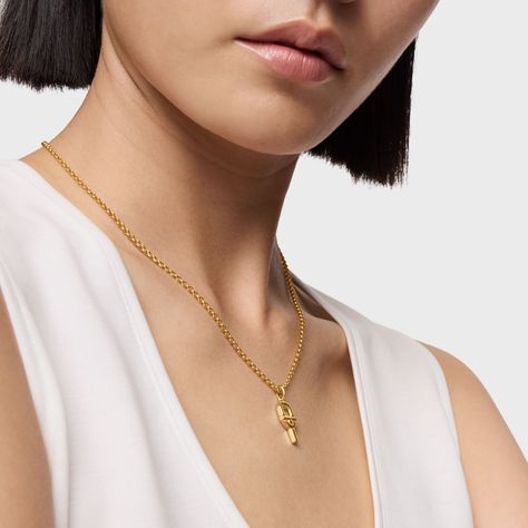 Colgante pequeño con baño de oro 18 kt sobre plata TOUS MANIFESTO-5
