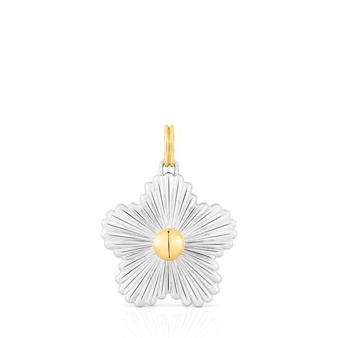 Colgante de plata y plata vermeil flor Iris Motif Tous-0