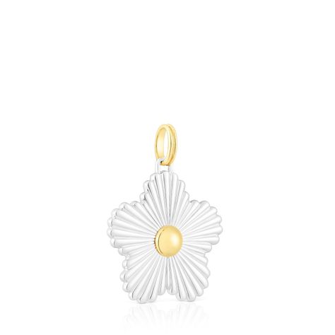 Colgante de plata y plata vermeil flor Iris Motif Tous-1