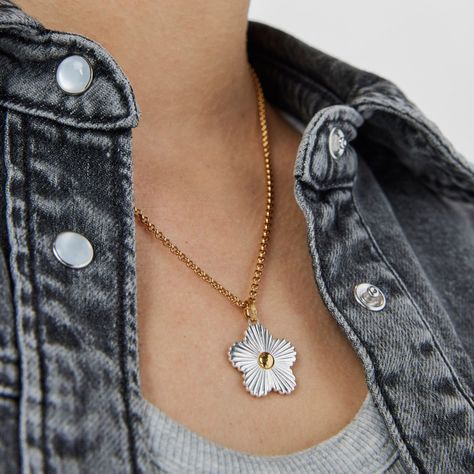 Colgante de plata y plata vermeil flor Iris Motif Tous-4