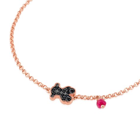 Pulsera Tous Motif de Plata Vermeil rosa-1