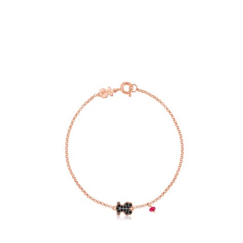Pulsera Tous Motif de Plata Vermeil rosa-2
