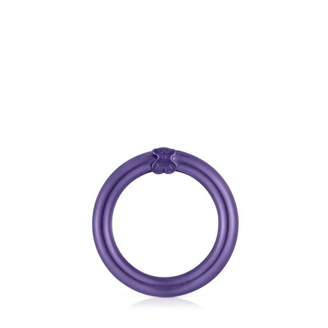 Anilla mediana de plata en color morado Hold-0
