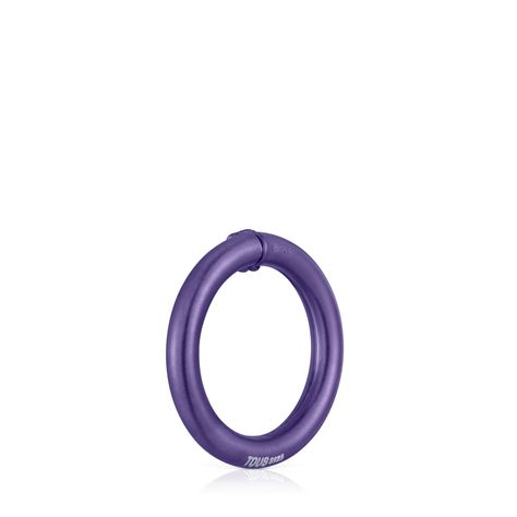 Anilla mediana de plata en color morado Hold-2