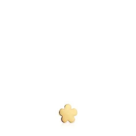 Charm TOUS 1950 flor con baño de oro 18 kt sobre plata-0