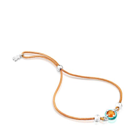 Pulsera de cordón naranja Vibrant Colors Tous-0