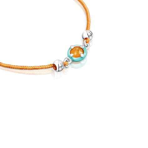 Pulsera de cordón naranja Vibrant Colors Tous-1