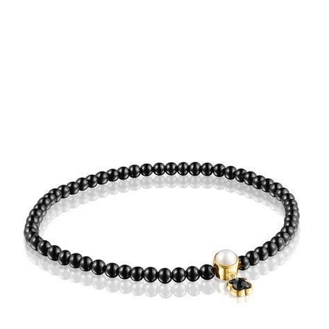 Pulsera Tous Glory de Ónix y Plata Vermeil con Perla-0
