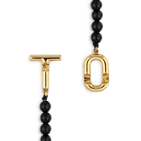 Pulsera con baño de oro 18 kt sobre plata y ónix Manifesto-2