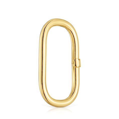 Anilla extra grande con baño de oro 18 kt sobre plata Hold Oval-1