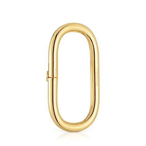 Anilla extra grande con baño de oro 18 kt sobre plata Hold Oval-2