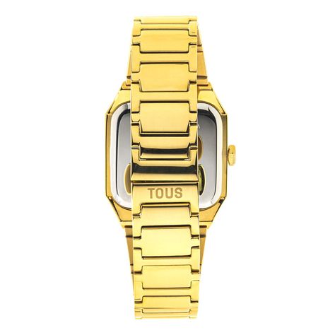 Reloj analógico brazalete de acero IPG dorado Karat Squared-2