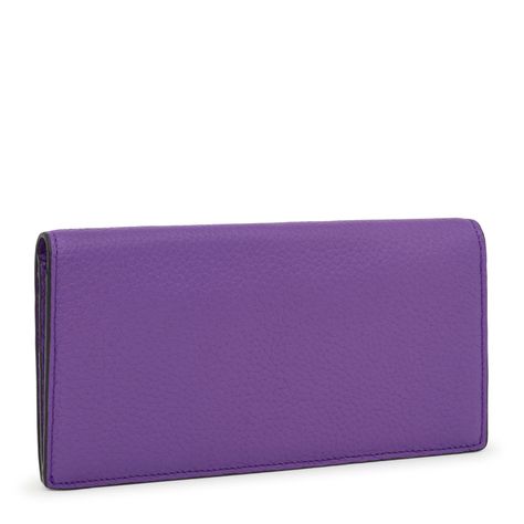 Billetera Flat de piel lila Balloon TOUS-1