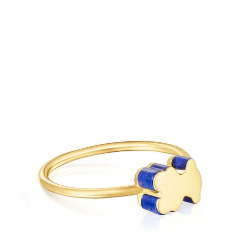 Anillo motivo oso de oro y lapislázuli TOUS 1950-1