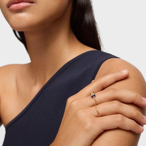 Anillo motivo oso de oro y lapislázuli TOUS 1950-4