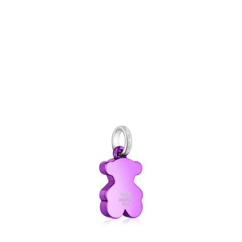 Colgante oso pequeño de acero en color lila Sweet Dolls-2