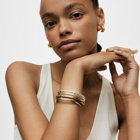 Pulsera con baño de oro 18 kt sobre plata Dybe-5