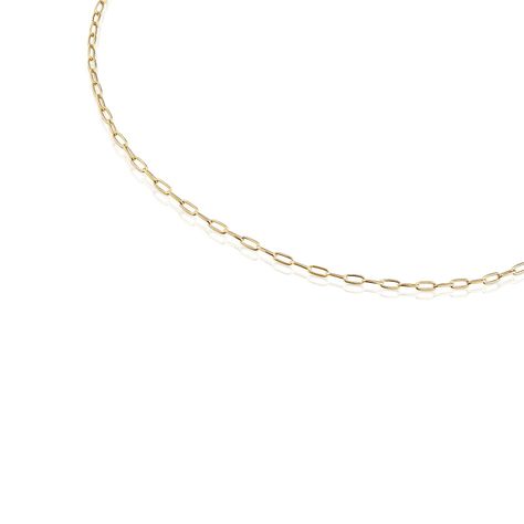 Collar corto con baño de oro 18 kt sobre plata Hold Oval-2