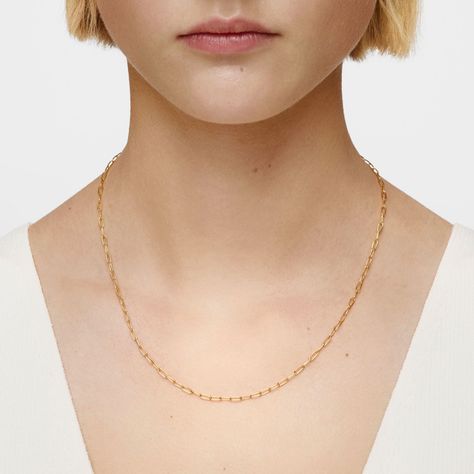 Collar corto con baño de oro 18 kt sobre plata Hold Oval-3