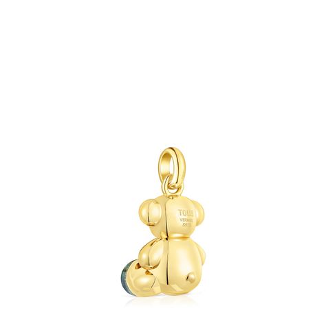 Colgante oso de plata vermeil y labradorita Boss Bear Tous-2