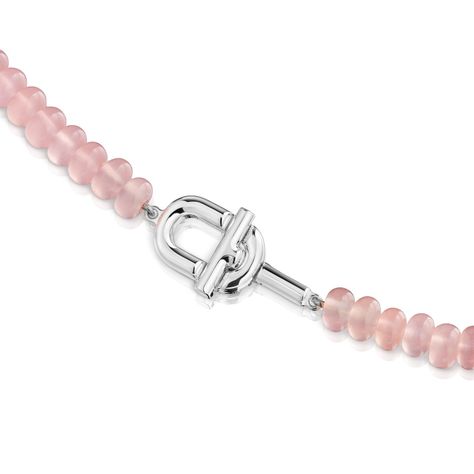 Collar de plata y calcedonia tratada rosa TOUS MANIFESTO-1