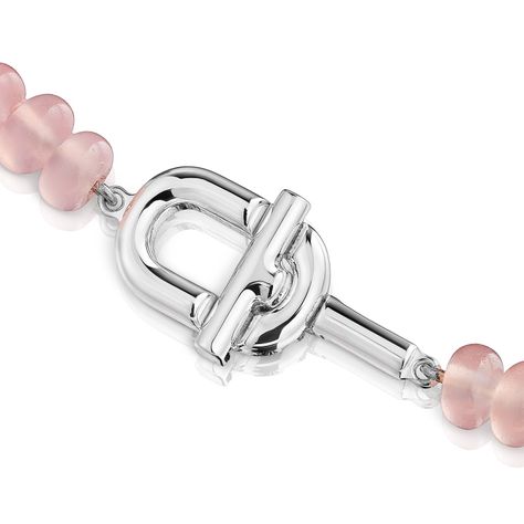 Collar de plata y calcedonia tratada rosa TOUS MANIFESTO-2
