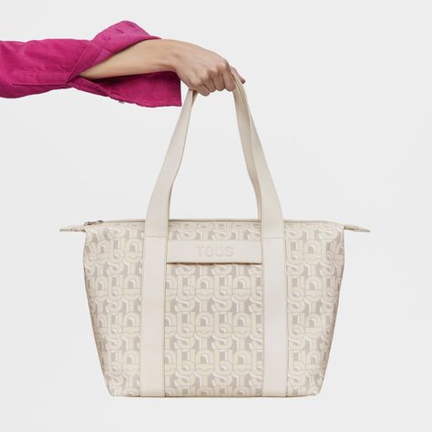 Capazo grande beige TOUS MANIFESTO-5
